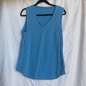 Title Nine Blue V‑Neck Performance Tank